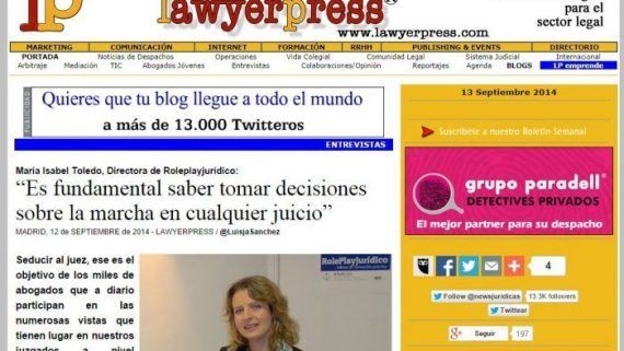 Entrevista en lawyerpress a María Isabel Toledo